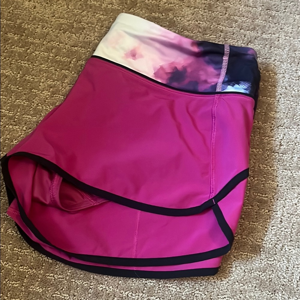 RARE Lululemon Pink and Black Athletic short